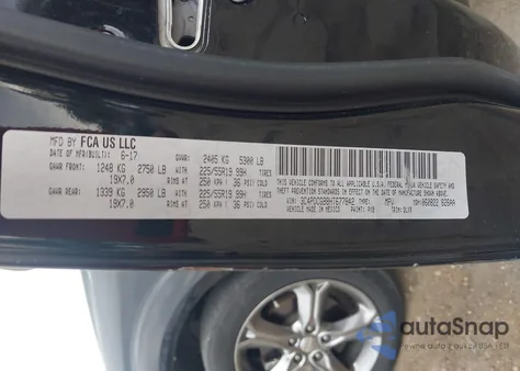 2017 Dodge Journey Crossroad Plus из США, поврежденный, VIN 3C4PDCGB8HT677842